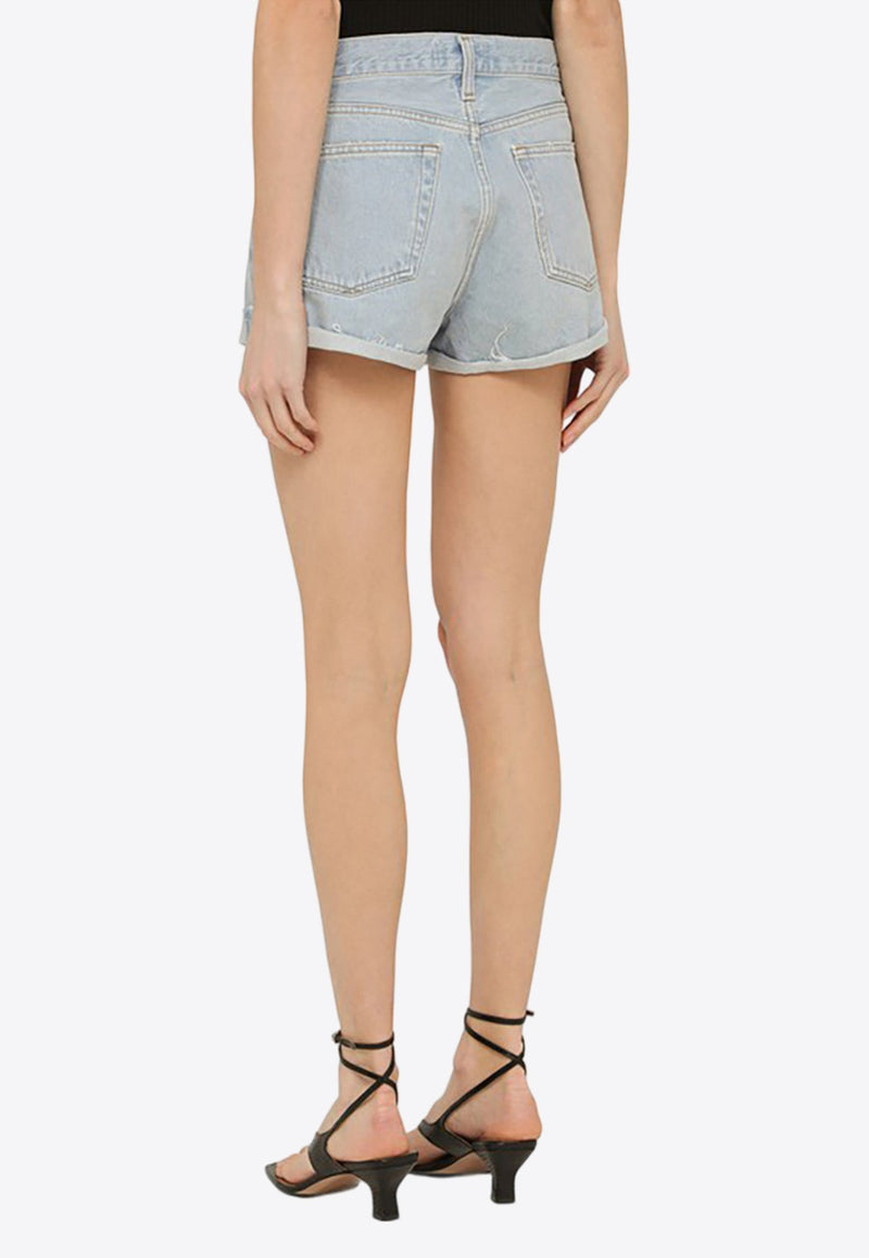 Regenerated Mini Denim Shorts