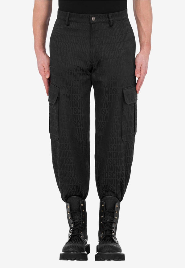 Logo Jacquard Nylon Cargo Pants