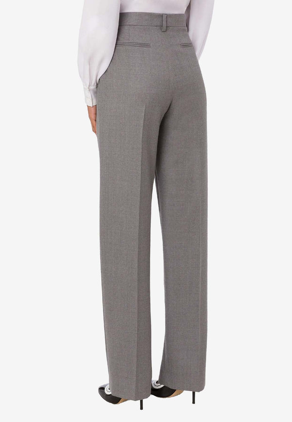 Straight-Leg Wool Pants