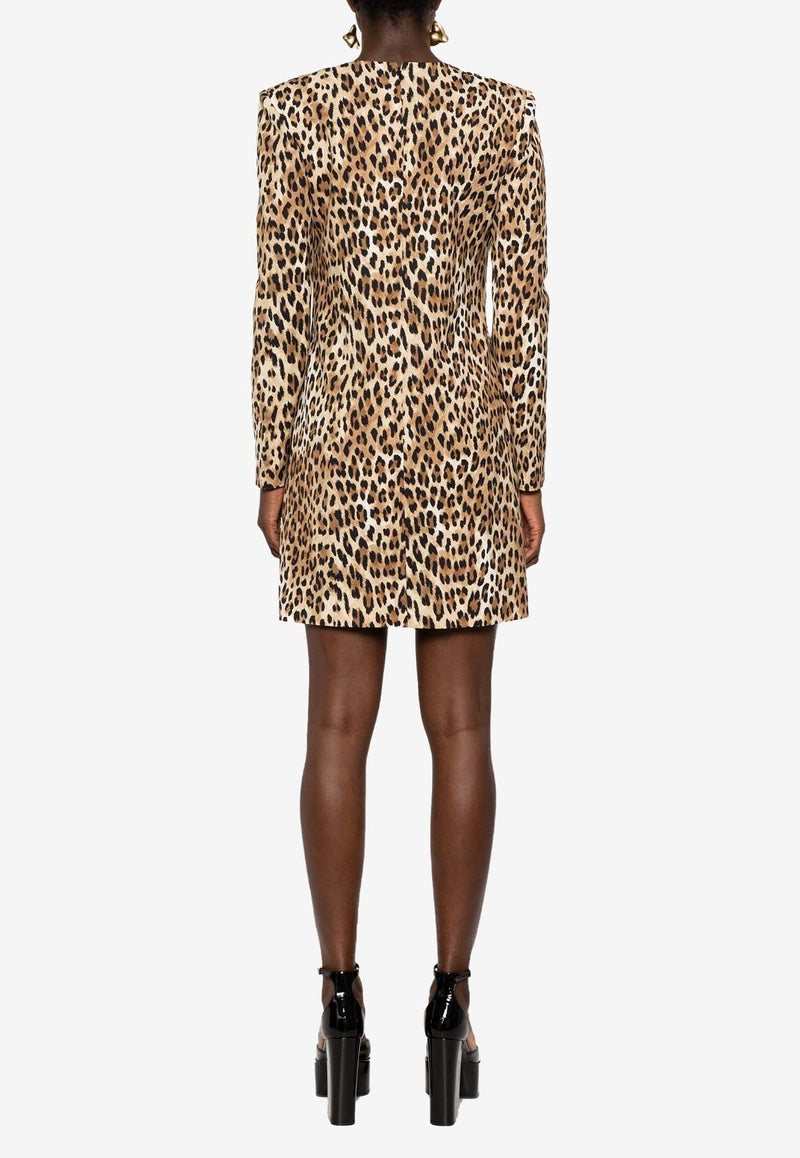 Leopard Print Mini Dress