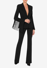 Fringe Single-Breasted Blazer