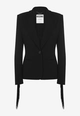 Fringe Single-Breasted Blazer