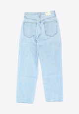 Crisscross Straight-Leg Jeans