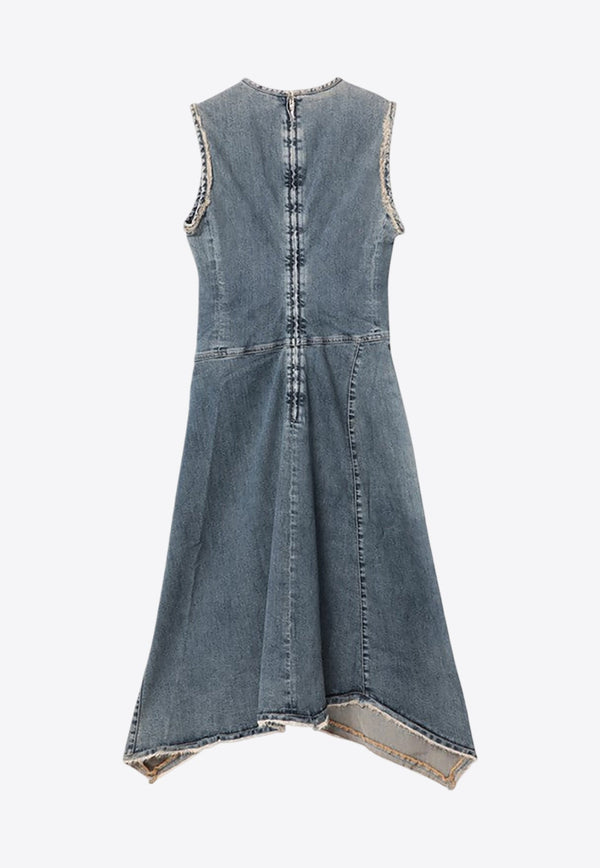 Washed Denim Sleeveless Dress