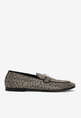 Logo-Plaque Jacquard Loafers