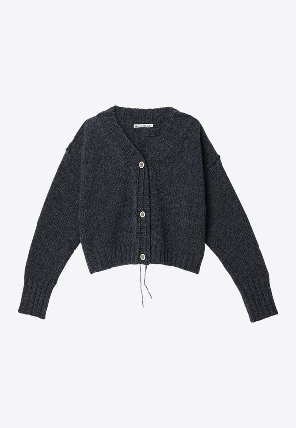 V-neck Knitted Wool Cardigan