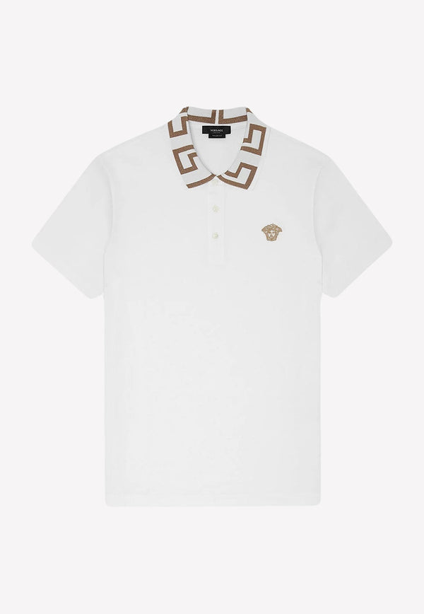 Greca Slim-Fit Polo T-shirt