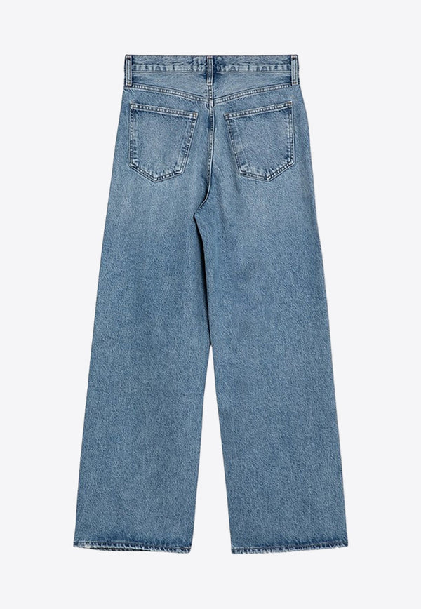 Washed-Effect Boyfriend Jeans