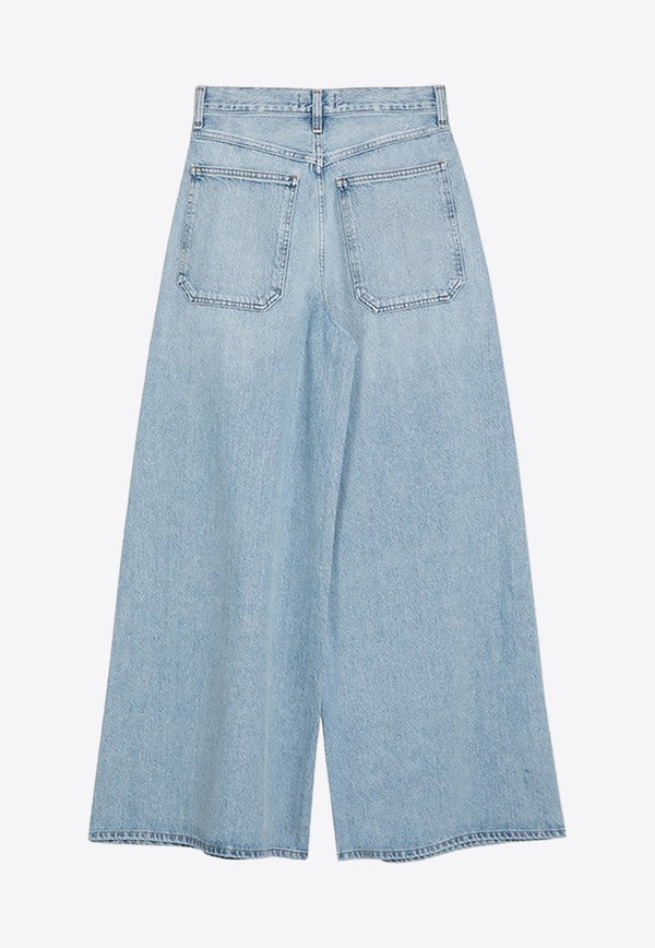 Washed Wide-Leg Jeans