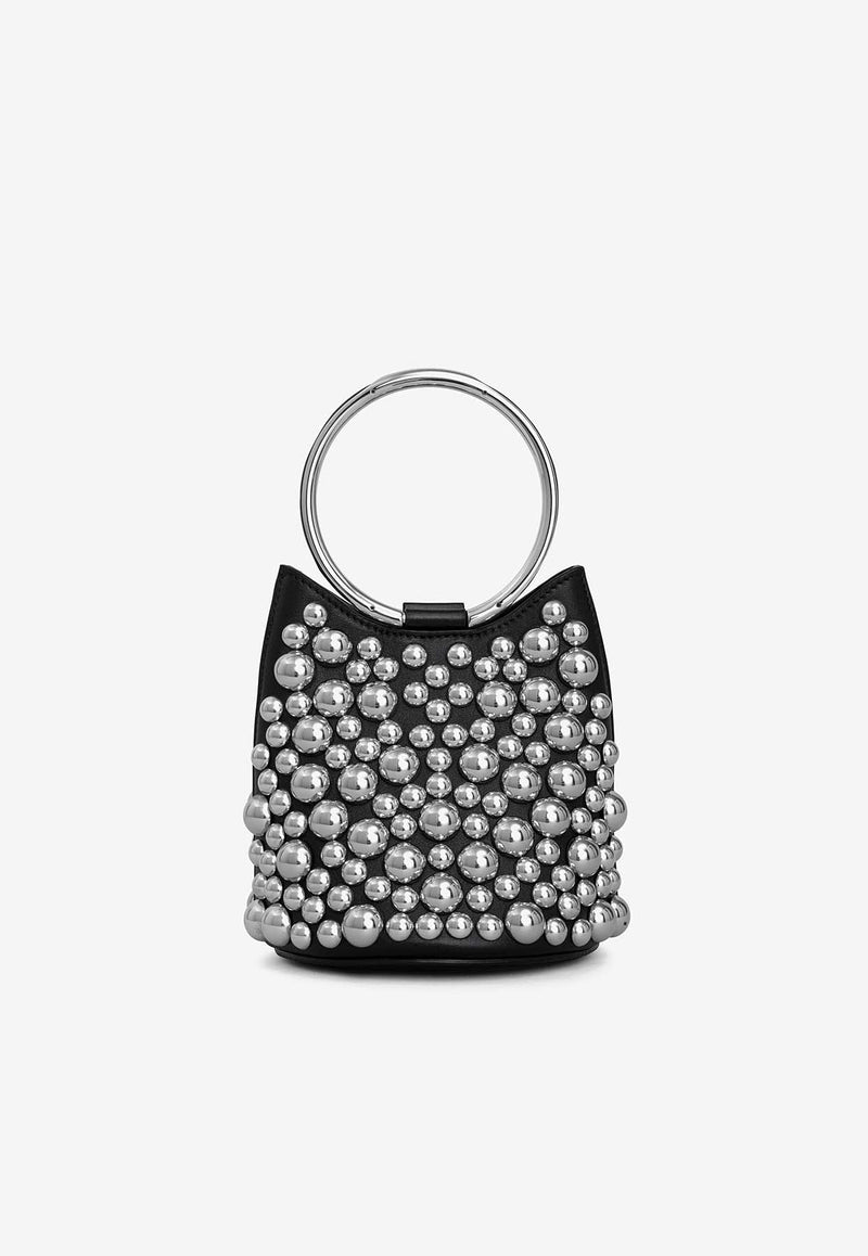 Mini Ring Leather Bucket Bag