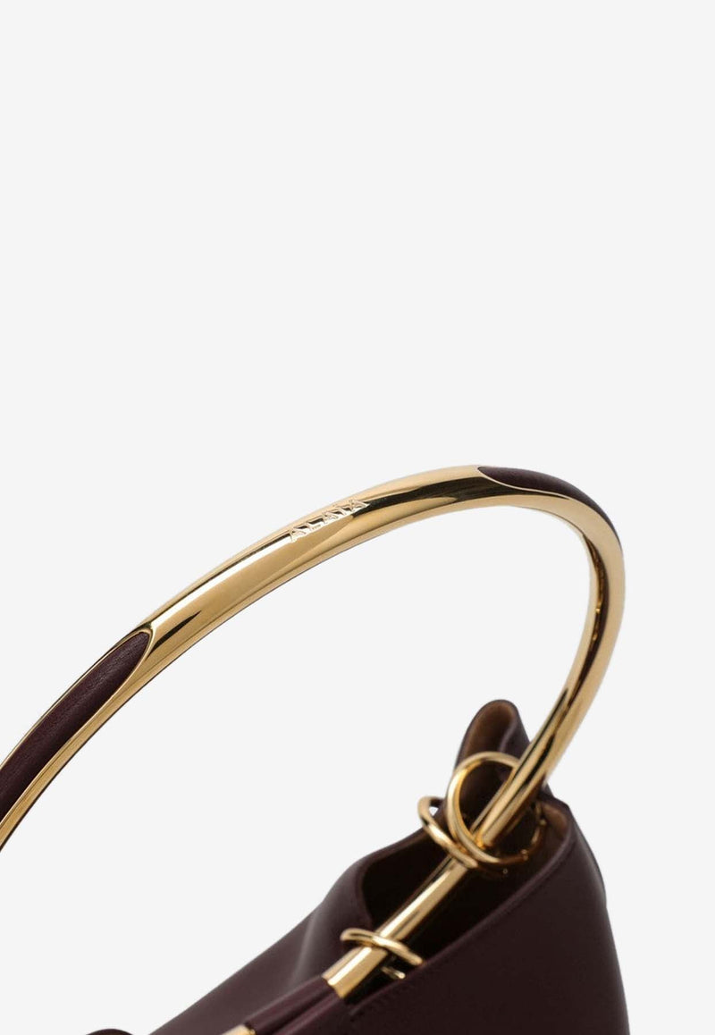 Large Ring Bucket Bag in Calf Leather