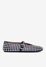 Studded Nappa Leather Ballet Flats