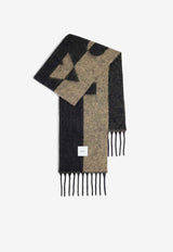 Intarsia Knit Logo Wool-Blend Scarf