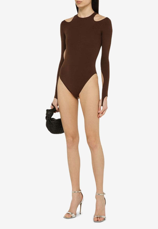 Long-Sleeved Cut-Out Bodysuit