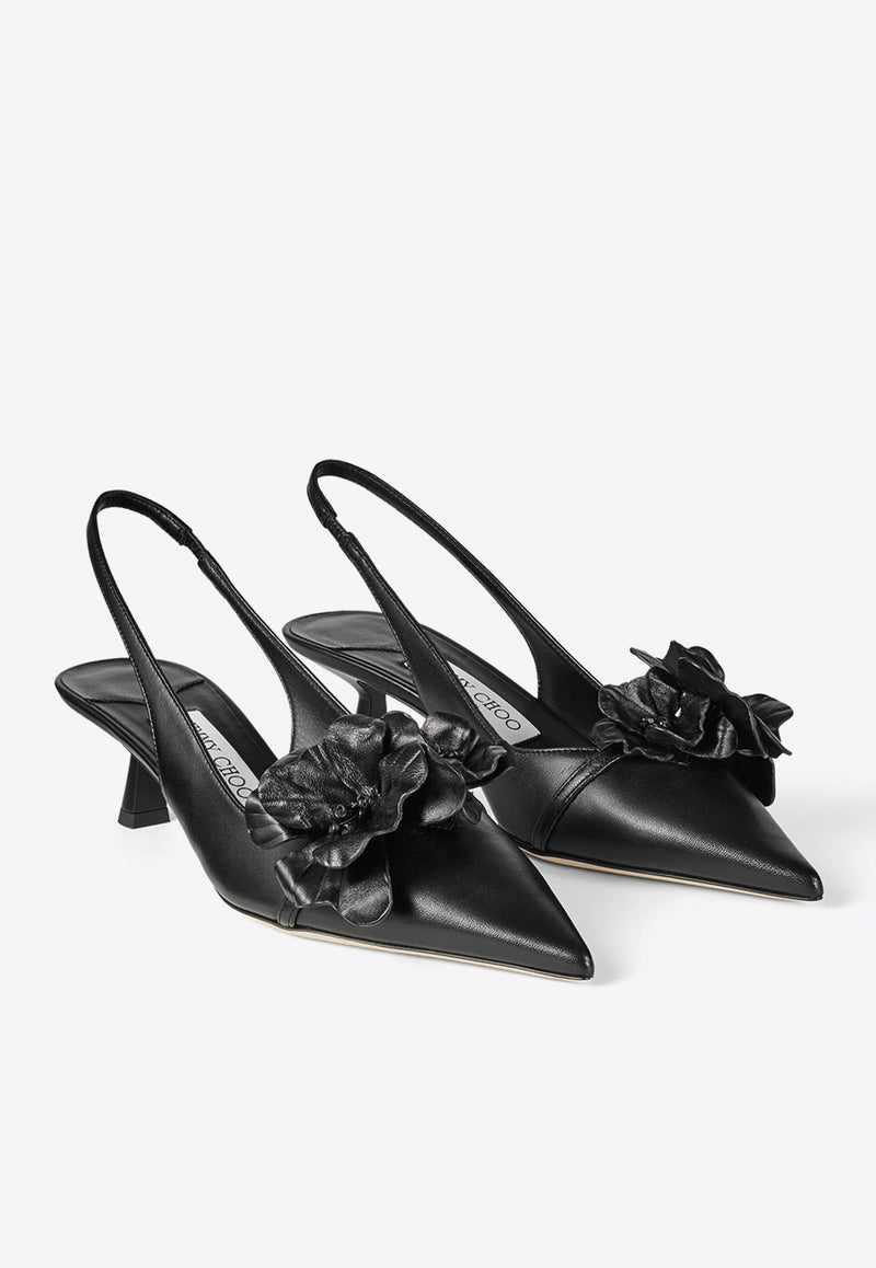 Amita 45 Nappa Leather Slingback Pumps