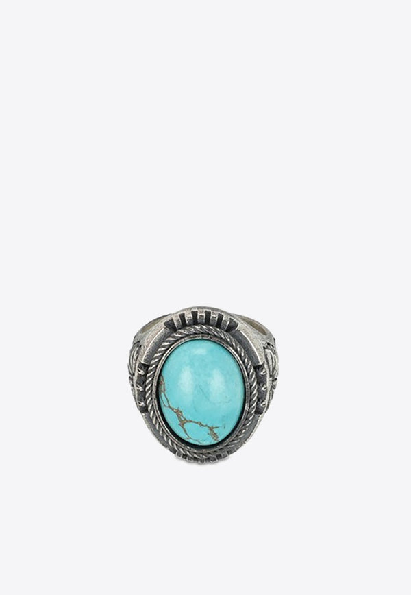 Lotus Turquoise Chevalier Ring