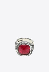 Corundum Dotted Square Signet Ring