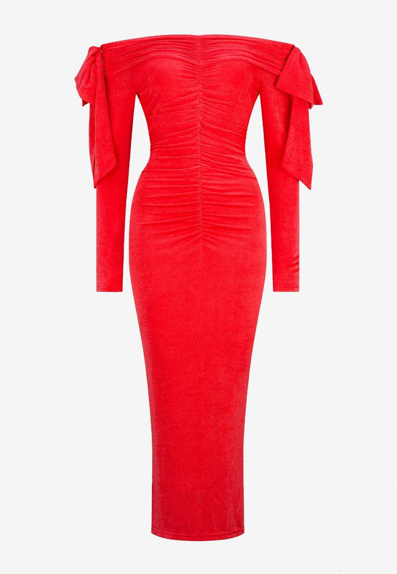 Aliah Off-Shoulder Midi Dress