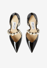 Aurelie 85 Pearl Embellished Pumps in Patent Leather