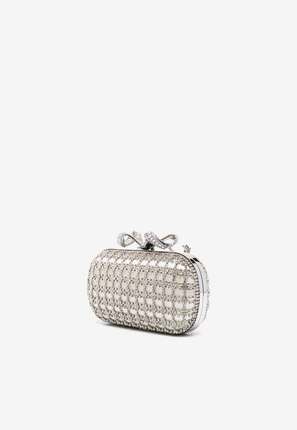 Crystal Bow Clutch Bag