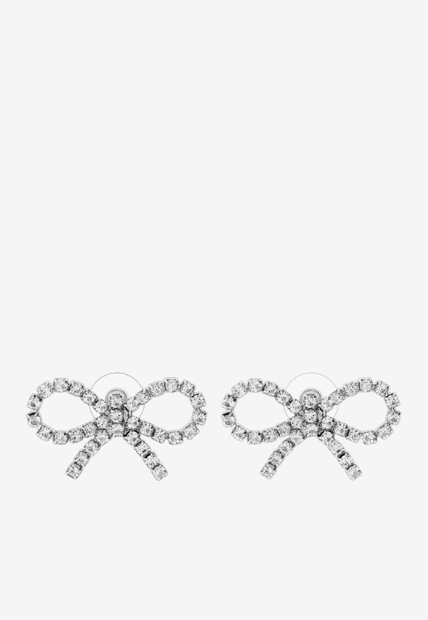 Mini Bow Crystal Embellished Earrings