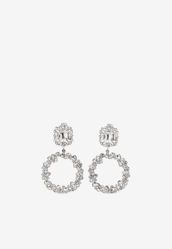 Crystal Embellished Drop Earrings