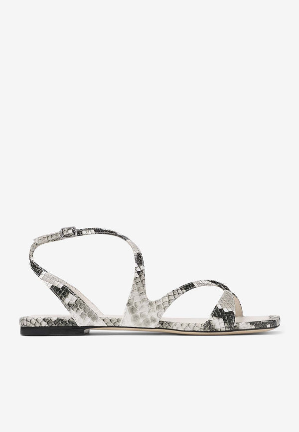 Ayla Snake Print Leather Flats