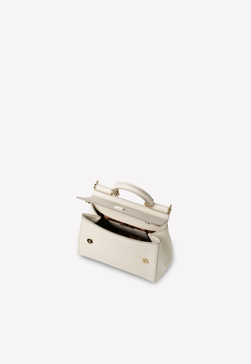 Medium Sicily Top Handle Bag in Dauphine Leather