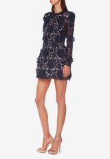 Maia Floral Appliqué Mini Dress