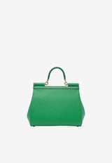 Large Sicily Top Handle Bag in Dauphine Leather