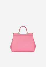 Large Sicily Top Handle Bag in Dauphine Calf Leather