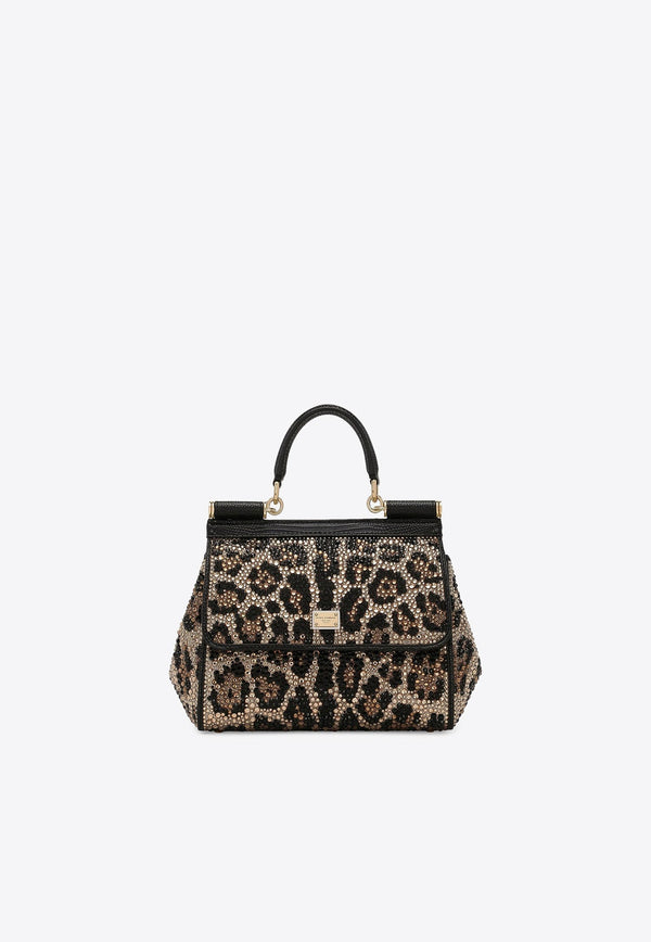 Medium Sicily Leopard Print Crossbody Bag