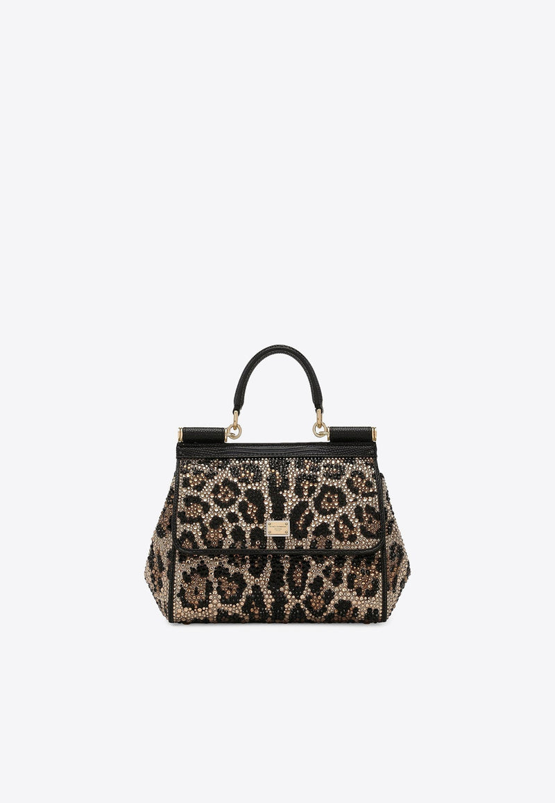 Medium Sicily Leopard Print Crossbody Bag