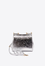 Medium Sicily Crossbody Bag in Metallic Leather