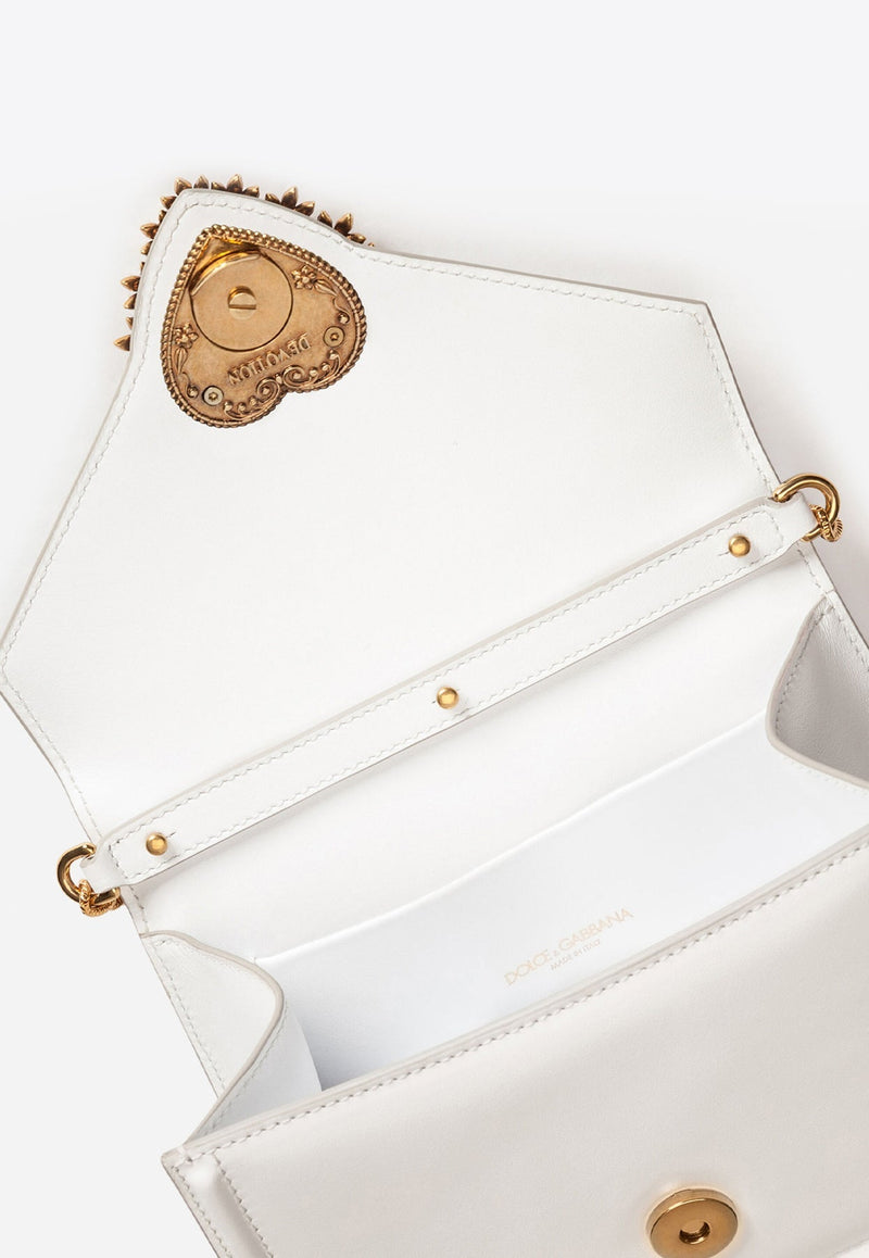 Small Devotion Metallic Leather Top Handle Bag