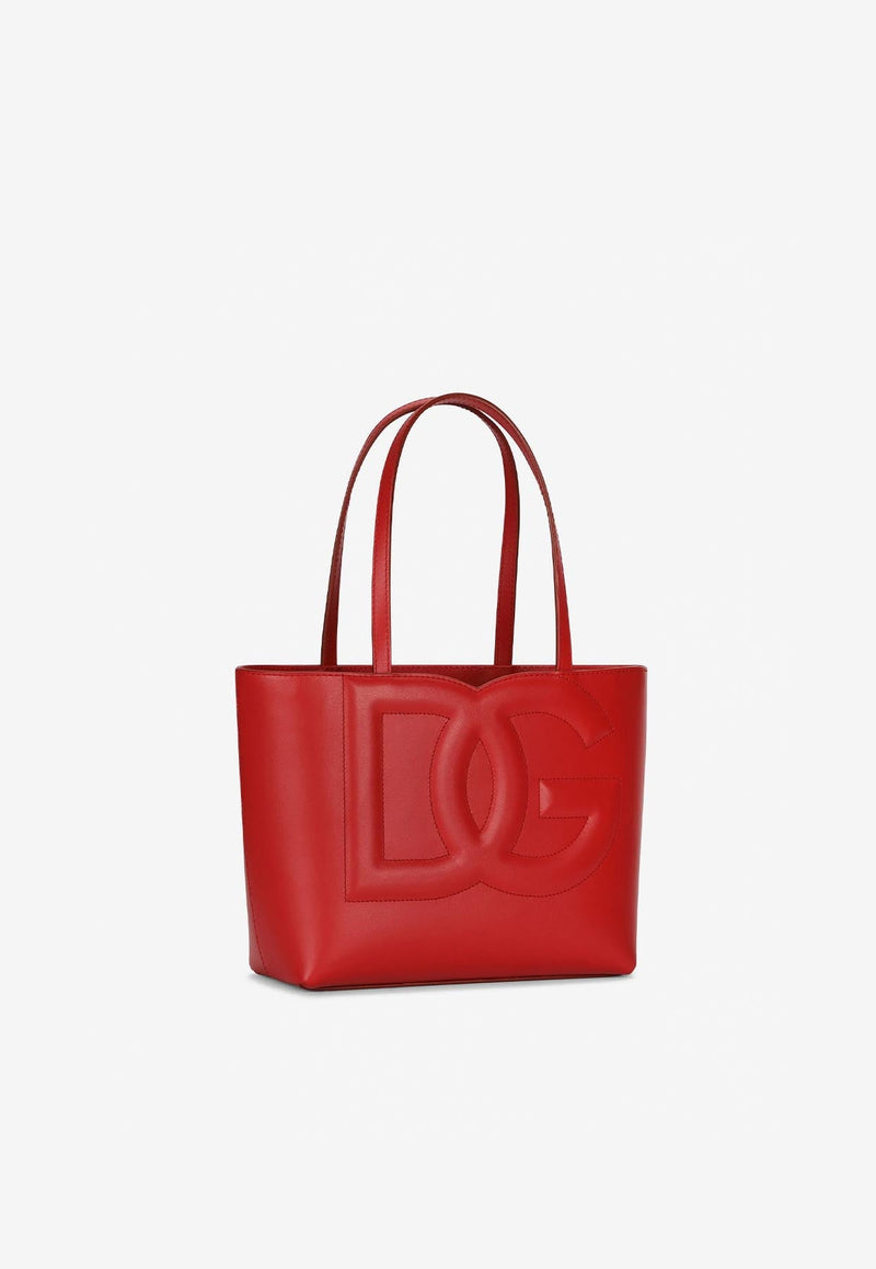 Small DG Logo Tote Bag in Calf Leather