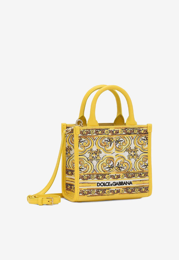 Mini DG Majolica Embroidered Tote Bag