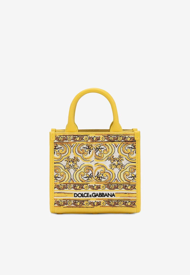 Mini DG Majolica Embroidered Tote Bag