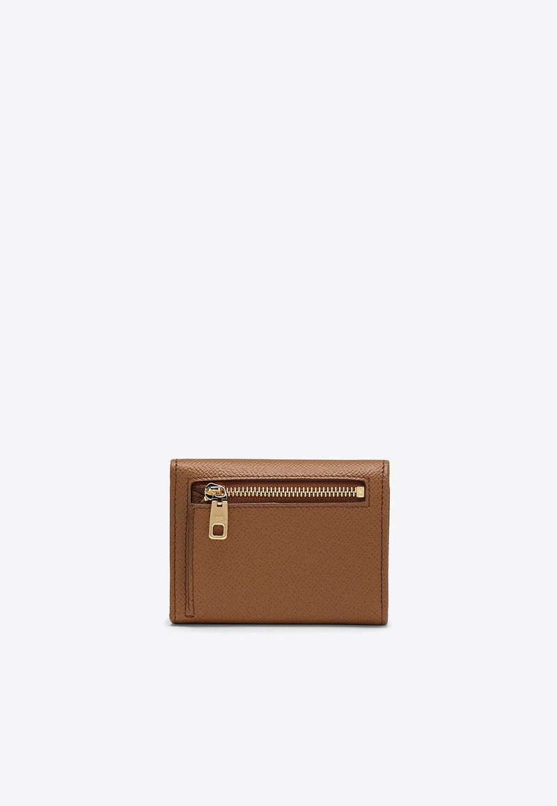 Logo Tag French-Flap Leather Wallet