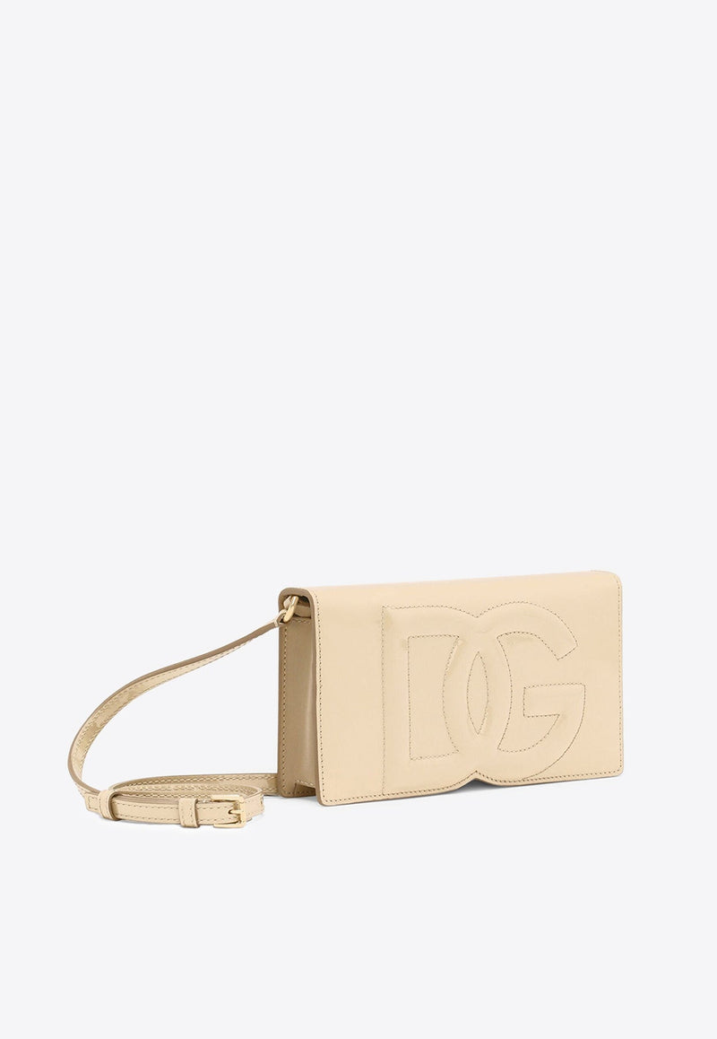 DG Logo Patent Leather Clutch