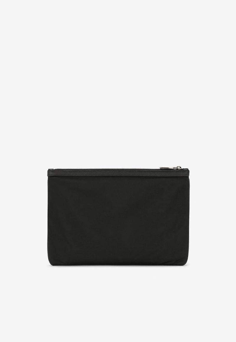 Logo Plate Pouch Bag