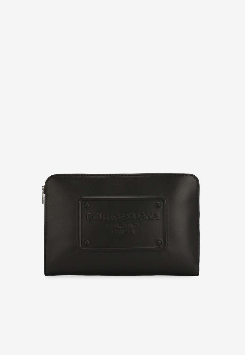 Large DG Milano Document Holder in Calf Leather