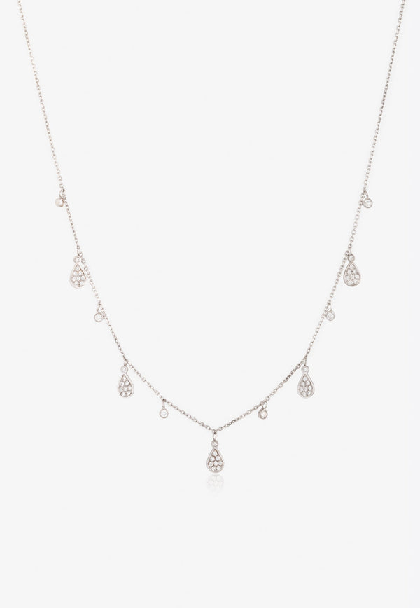 Sweet Collection 18-karat White Gold Necklace with White Diamonds