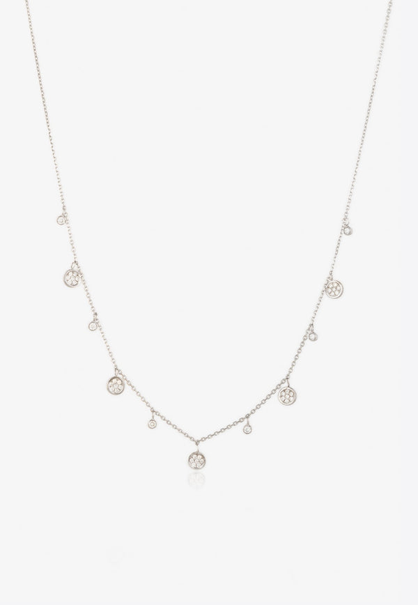 Sweet Collection 18-karat White Gold Necklace with White Diamonds
