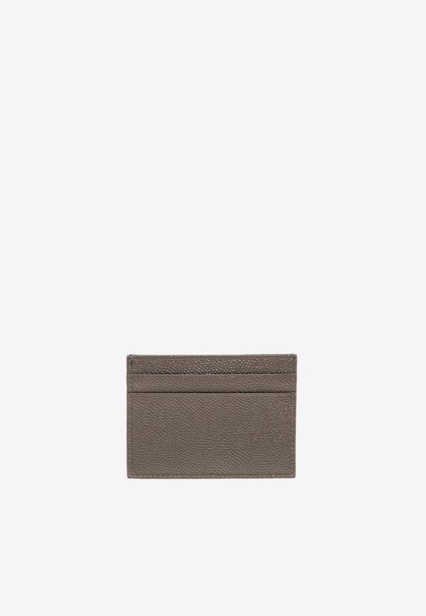 Logo Plate Leather Cardholder