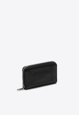 Small Embossed Logo Zip-Around Wallet