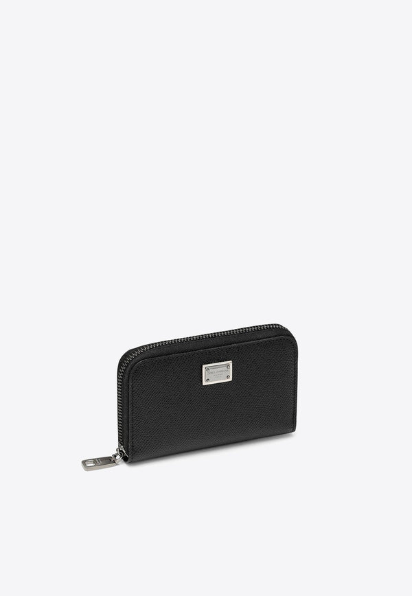 Small Logo Tag Zip-Around Wallet