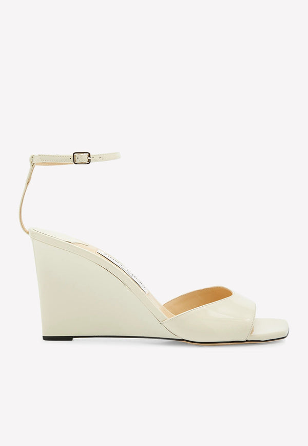 Brien 85 Wedge Sandals in Patent Leather