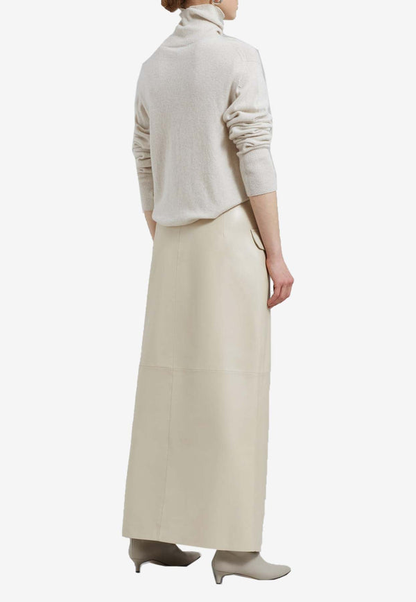 Nan Faux Leather Maxi Wrap Skirt