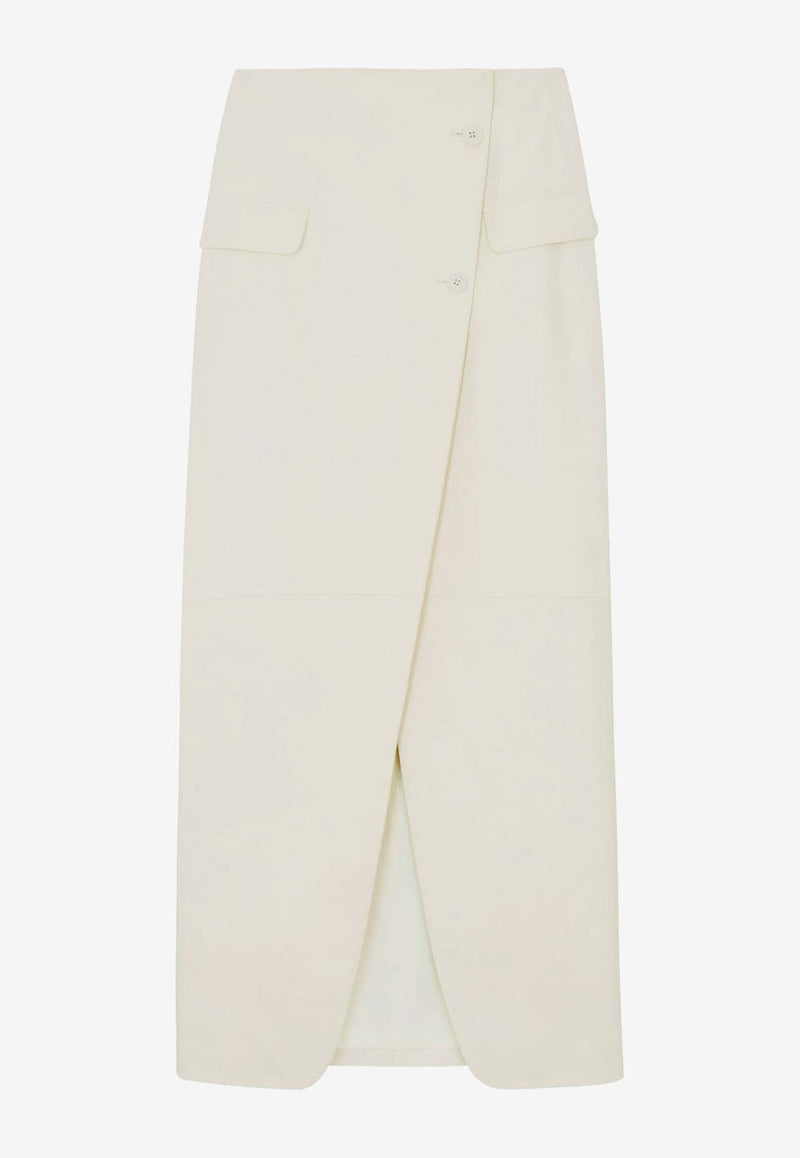 Nan Faux Leather Maxi Wrap Skirt